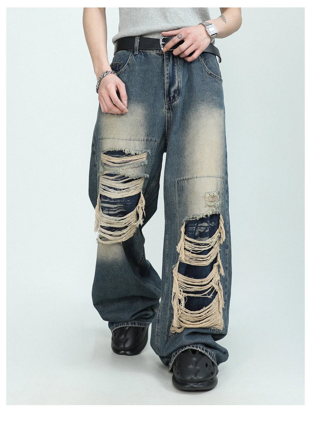 Distressed Ripped Jeans