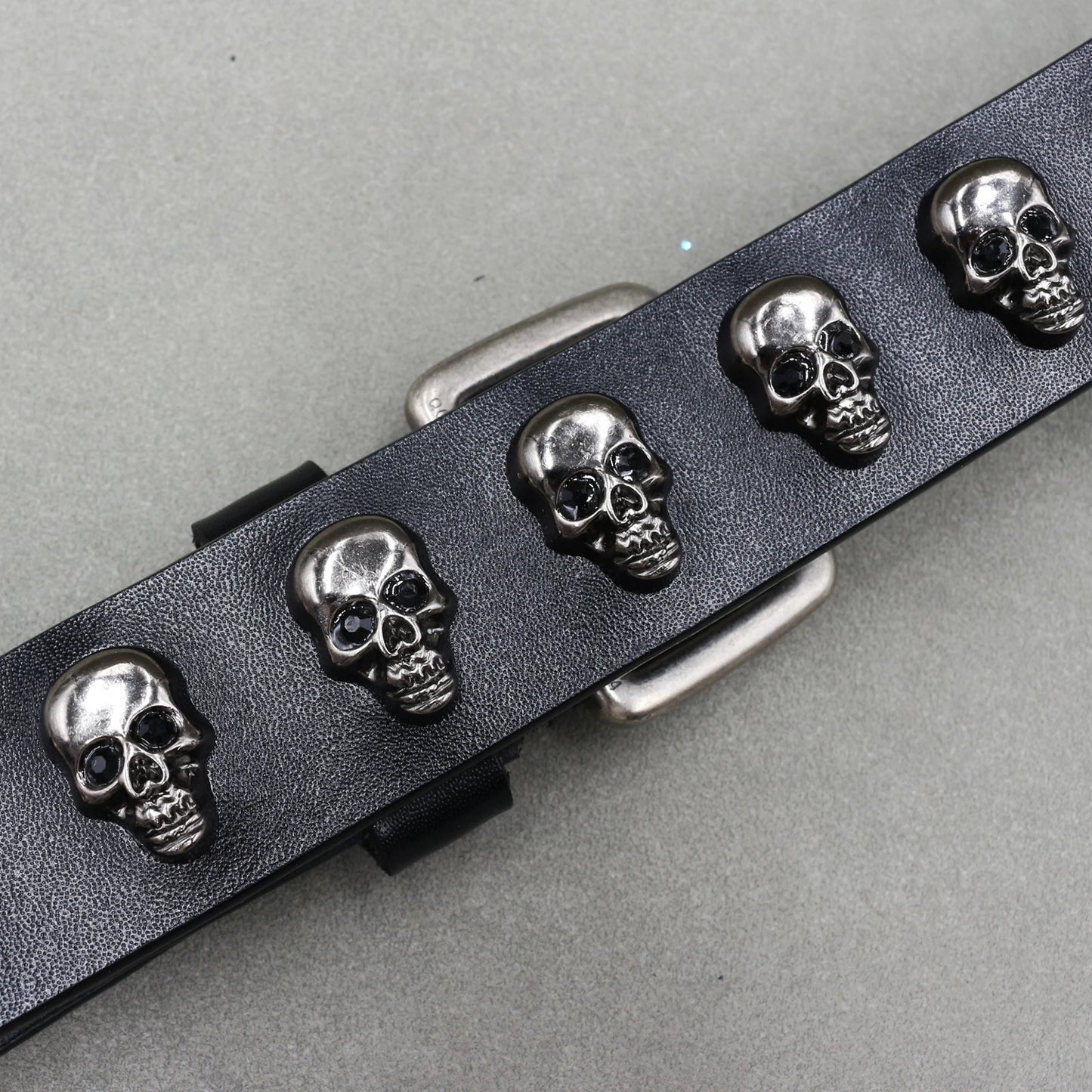 Skull Leather Belt