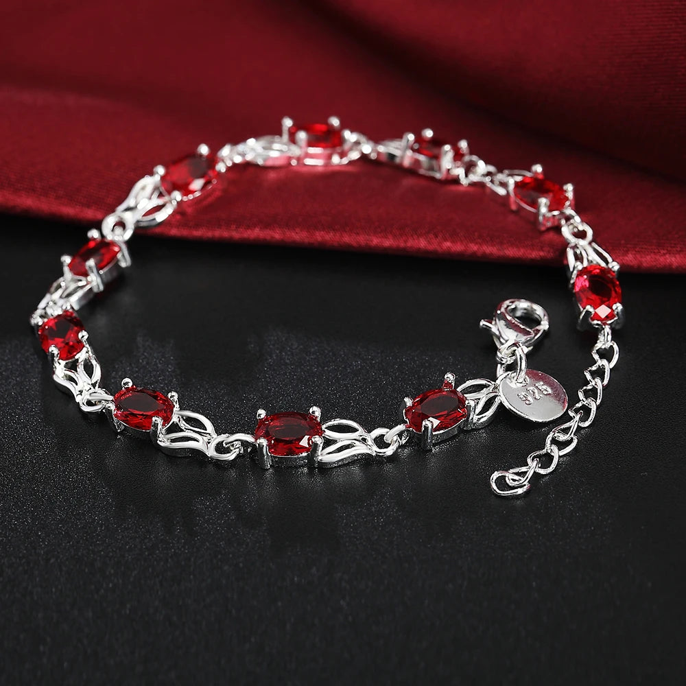 Red Rhinestone Bracelet