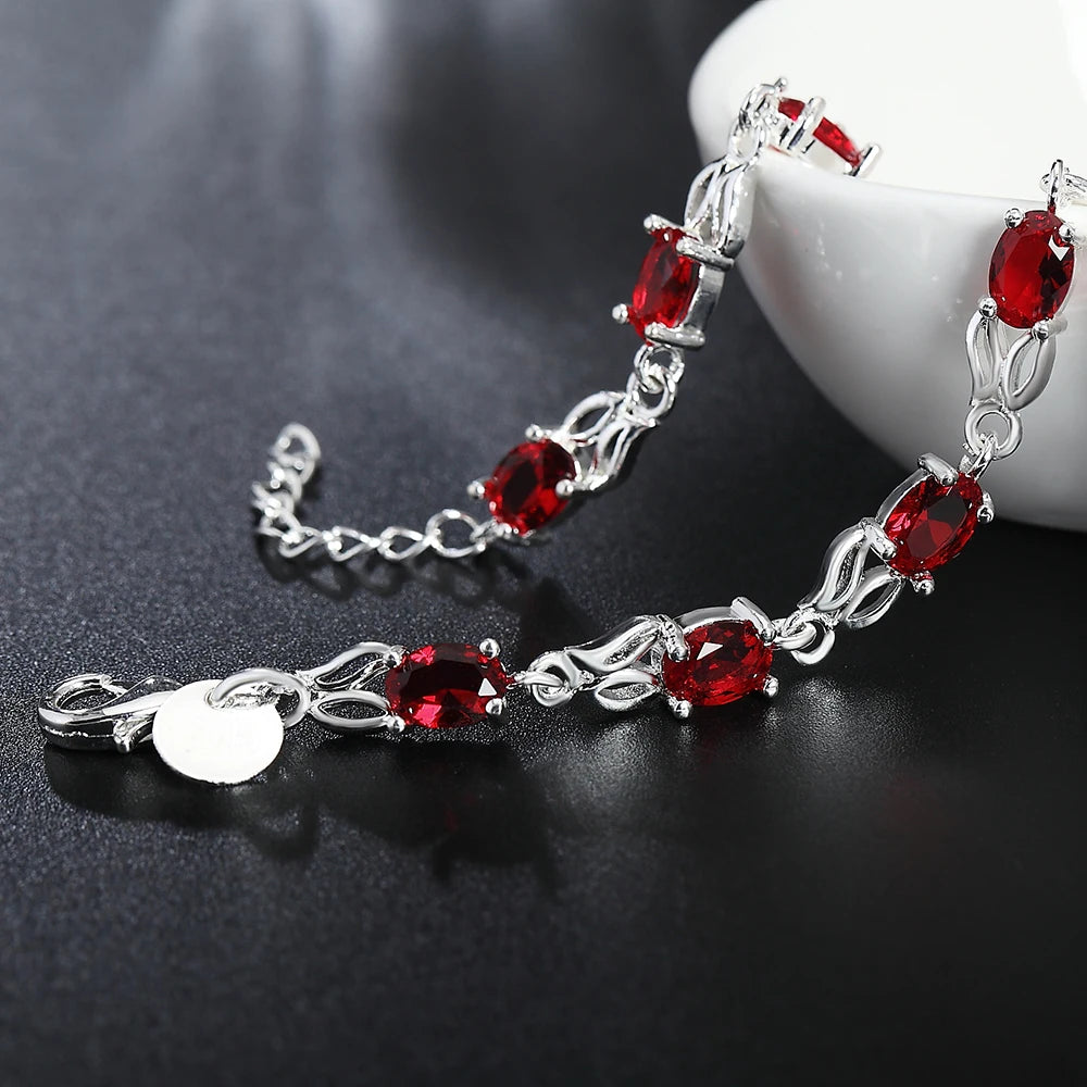 Red Rhinestone Bracelet