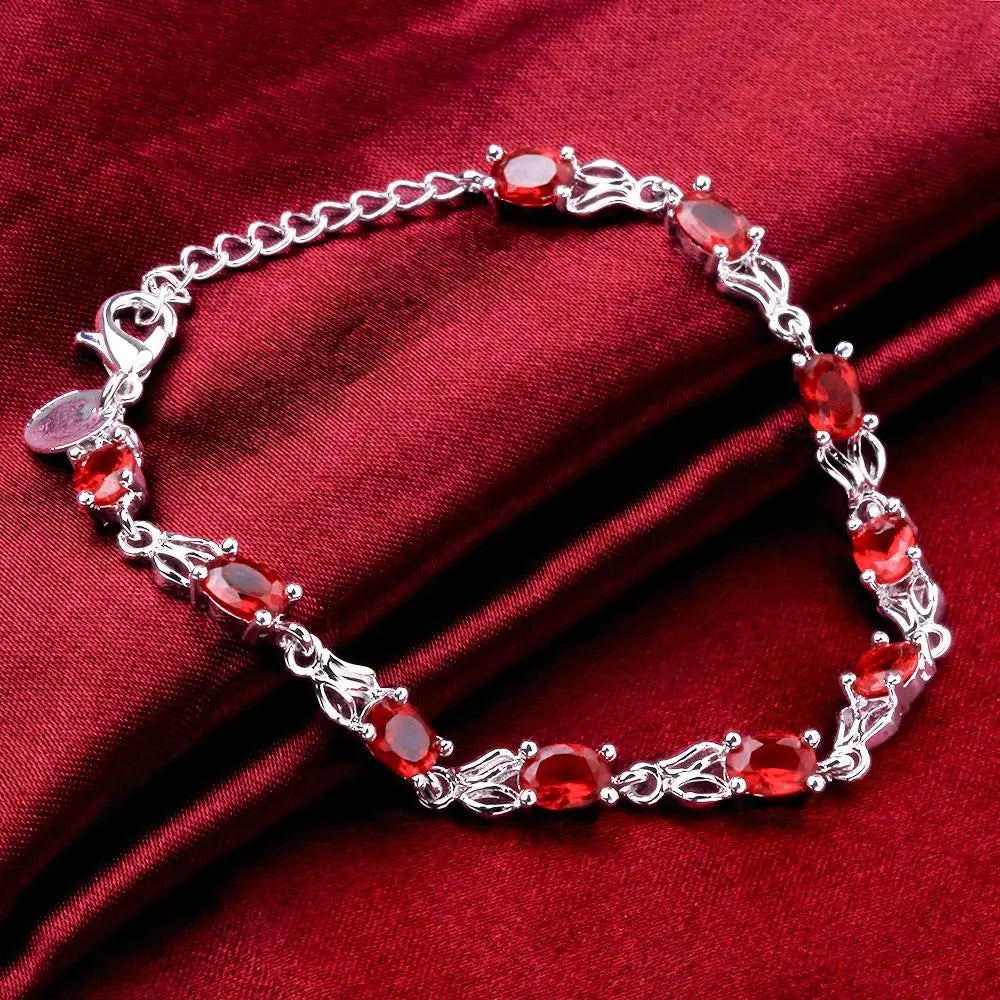 Red Rhinestone Bracelet