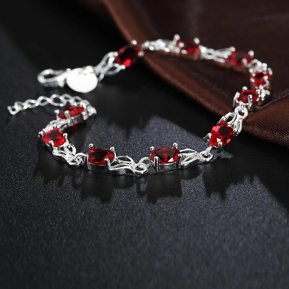 Red Rhinestone Bracelet